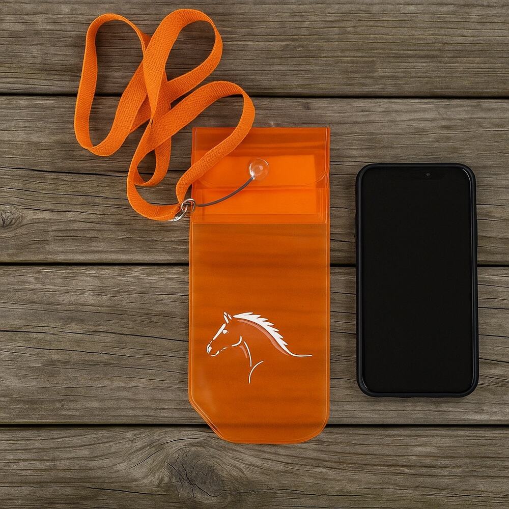 4/$20 Orange Horse Themed Waterproof Phone Bag